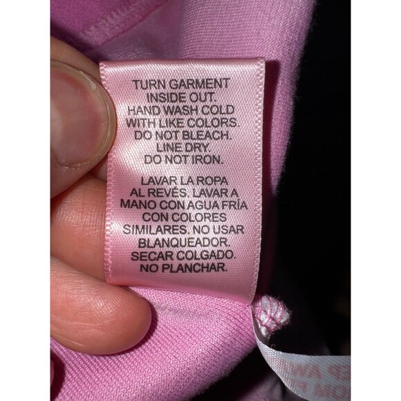 JUICY COUTURE Pink Velour Sleep Booty Shorts With Rhinestone Logo Large Y2K Cute - Picture 8 of 8